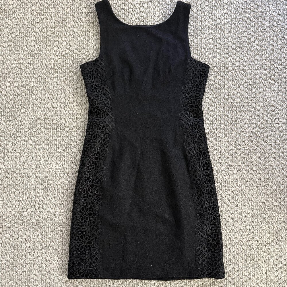 Banana Republic Wool Blend Sheath Dress Floral Detail Womens Size 2P